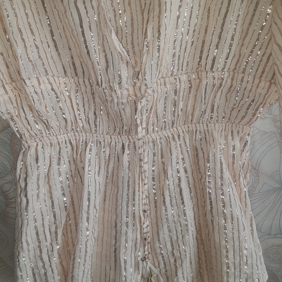 Victoria's Secret Shine Stripe Plunge Romper - Picture 7 of 9